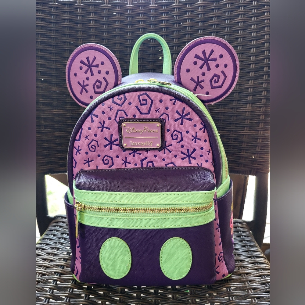 Disney Parks Loungefly Mickey Mad Tea Party Main Attraction Mini Backpack 50th